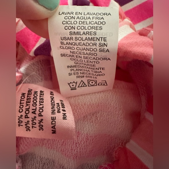 NWT Pink Angel 4T Girls Shorts Pink White Purple Stripes - Picture 6 of 6